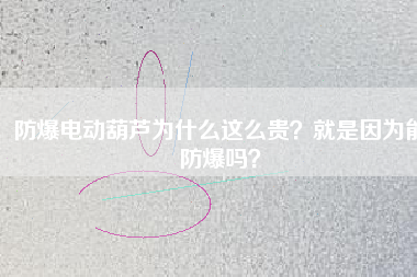 防爆電動(dòng)葫蘆為什么這么貴？就是因?yàn)槟芊辣瑔幔?></div>
                            <div   id=