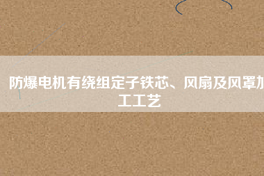 防爆電機(jī)有繞組定子鐵芯、風(fēng)扇及風(fēng)罩加工工藝