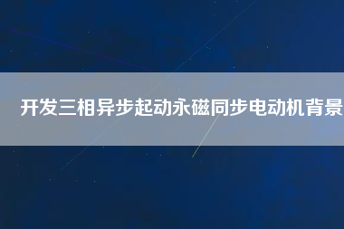 開發(fā)三相異步起動(dòng)永磁同步電動(dòng)機(jī)背景